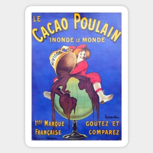 Chocolat, Vintage French Poster Sticker